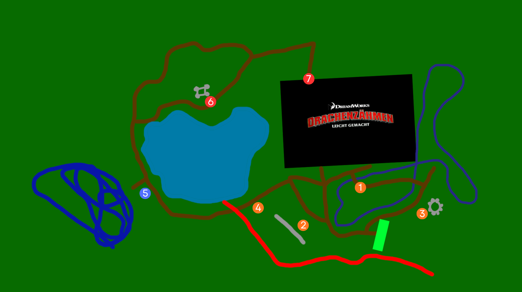 Plan des Abenteuerpark Saarland
